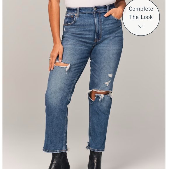 Abercrombie & Fitch Ultra High Rise Ankle Straight Jean - 32 - Picture 2 of 14